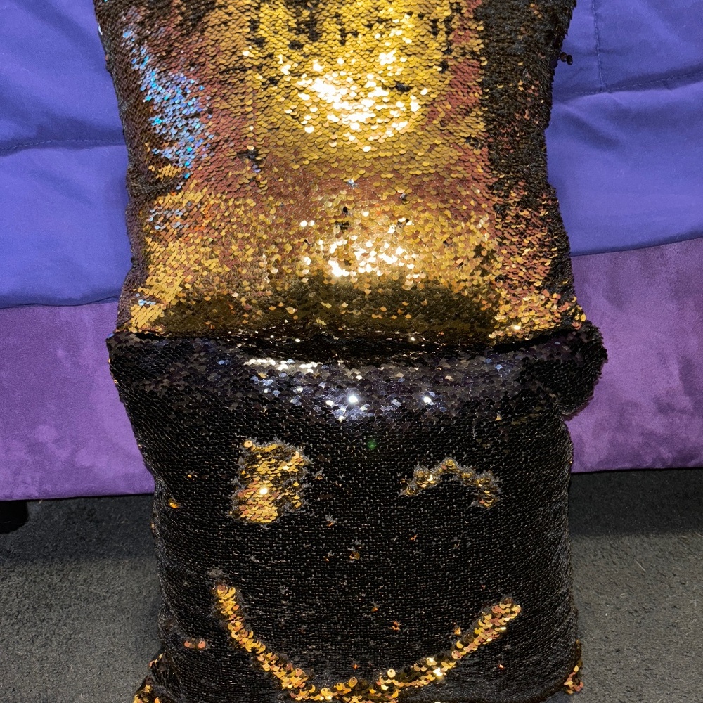 Black & Gold sequin Pillows